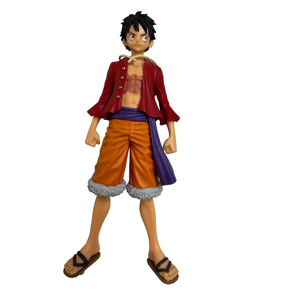 Banpresto One Piece Monkey D. Luffy Anime Action Figure Red Cardigan 7 Inch